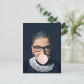 Ruth Bader Ginsburg Pink Bubble gum Postkarte (Stehend Vorderseite)