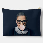 Ruth Bader Ginsburg Pink Bubble gum Zubehörtasche (Rückseite)