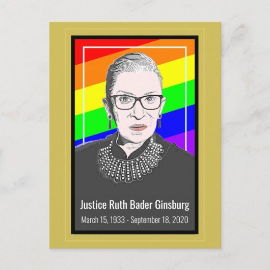 Ruth Bader Ginsburg Postcard, Oberster Gerichtshof Postkarte (Vorderseite)