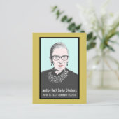 Ruth Bader Ginsburg Postcard, Oberster Gerichtshof Postkarte (Stehend Vorderseite)