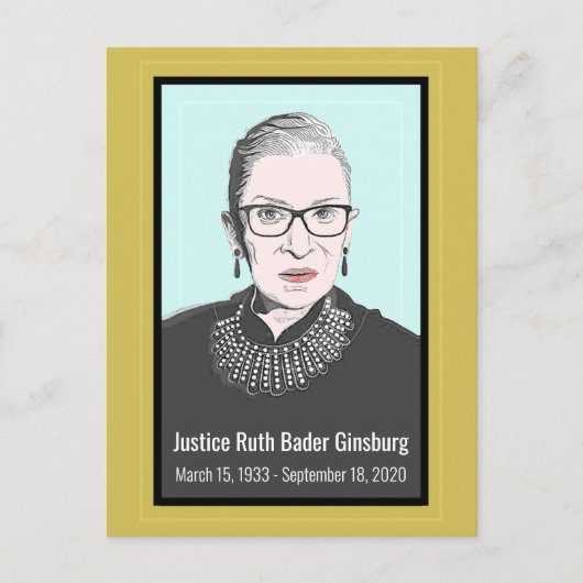 Ruth Bader Ginsburg Postcard, Oberster Gerichtshof Postkarte (Vorderseite)