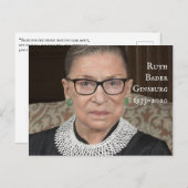 Ruth Bader Ginsburg Postkarte (Vorne/Hinten)