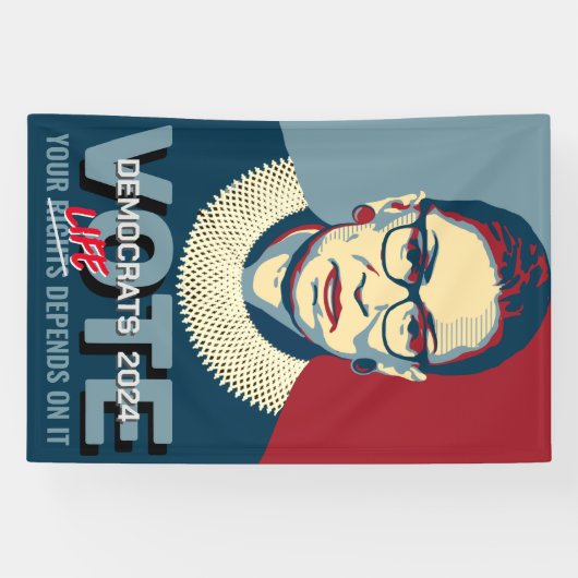 Ruth Bader Ginsburg Pro-Choice 2024 Poster Banner (Horizontal)