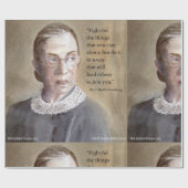 Ruth Bader Ginsburg & Quote Geschenkpapier (Flach)