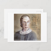 Ruth Bader Ginsburg & Quote Postkarte (Vorne/Hinten)