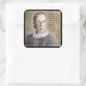 Ruth Bader Ginsburg & Quote Quadratischer Aufkleber (Tasche)