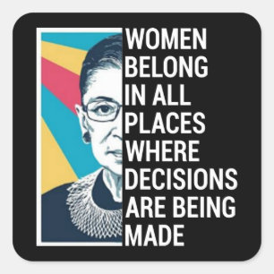 Ruth Bader Ginsburg Quote, SCOTUS, Notoriker RBG Quadratischer Aufkleber