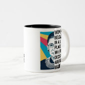 Ruth Bader Ginsburg Quote, SCOTUS, Notoriker RBG Zweifarbige Tasse (VorderseiteRechts)