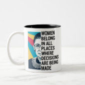 Ruth Bader Ginsburg Quote, SCOTUS, Notoriker RBG Zweifarbige Tasse (Links)