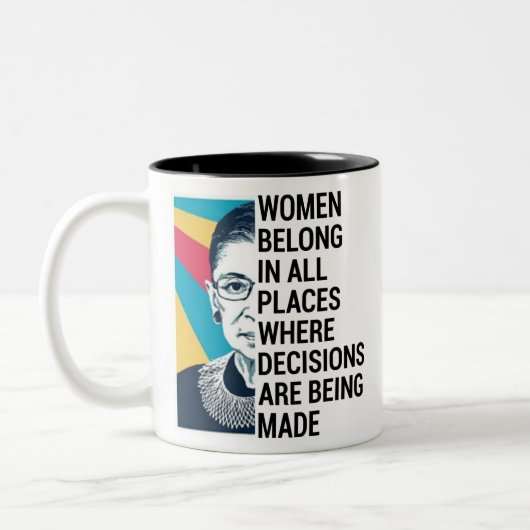 Ruth Bader Ginsburg Quote, SCOTUS, Notoriker RBG Zweifarbige Tasse (Links)