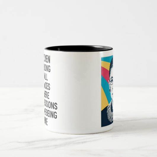 Ruth Bader Ginsburg Quote, SCOTUS, Notoriker RBG Zweifarbige Tasse (Mittel)