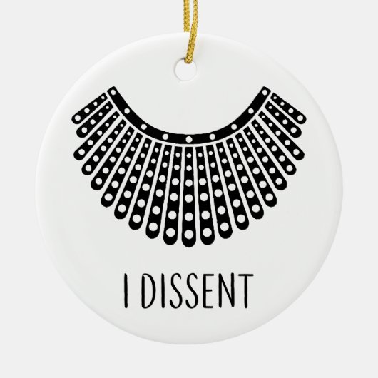 Ruth Bader Ginsburg, RBG Dissent Collar Keramik Ornament (Vorne)