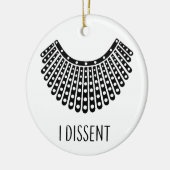 Ruth Bader Ginsburg, RBG Dissent Collar Keramik Ornament (Links)
