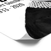 Ruth Bader Ginsburg RBG Ehrenehrenbubbe zum Tode Poster (Ecke)