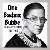 Ruth Bader Ginsburg RBG Ehrenehrenbubbe zum Tode Poster (Vorne)