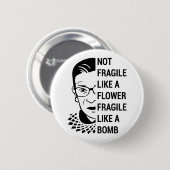 Ruth Bader Ginsburg, RBG, Feminist Button (Vorne & Hinten)