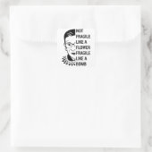 Ruth Bader Ginsburg, RBG, Feminist Quadratischer Aufkleber (Tasche)