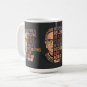 Ruth Bader Ginsburg RBG Kaffeetasse (Vorderseite Links)
