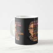 Ruth Bader Ginsburg RBG Kaffeetasse (Vorderseite Links)