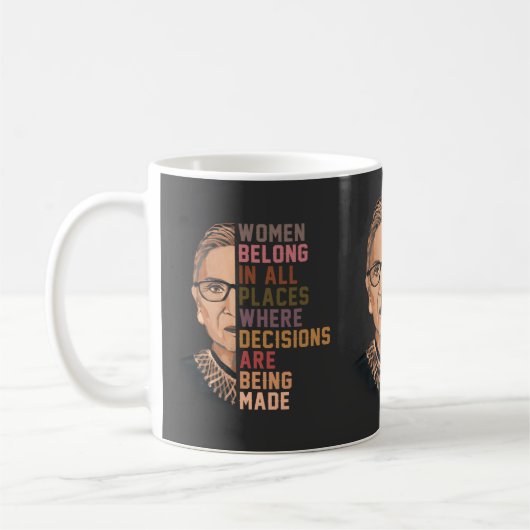 Ruth Bader Ginsburg RBG Kaffeetasse (Links)