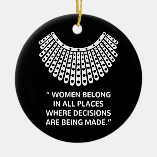 RUTH BADER GINSBURG Rbg Keramik Ornament (Vorne)