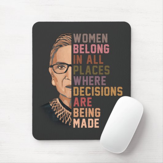 Ruth Bader Ginsburg RBG Mousepad (Mit Mouse)