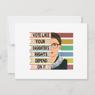 Ruth Bader Ginsburg RBG Quote Girl with B Feiertagskarte