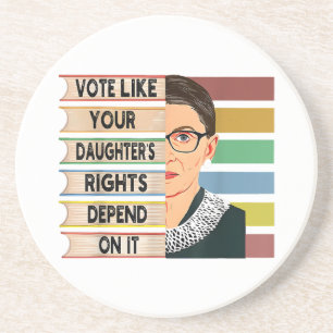 Ruth Bader Ginsburg RBG Quote Girl with B Getränkeuntersetzer