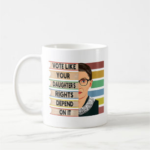 Ruth Bader Ginsburg RBG Quote Girl with B Kaffeetasse