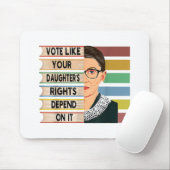 Ruth Bader Ginsburg RBG Quote Girl with B Mousepad (Mit Mouse)