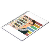 Ruth Bader Ginsburg RBG Quote Girl with B Notizblock (Linke Seite)