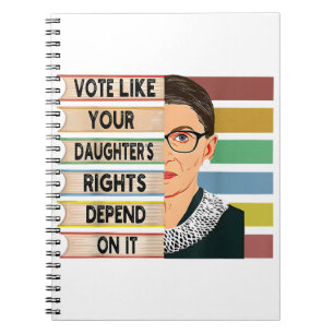 Ruth Bader Ginsburg RBG Quote Girl with B Notizblock