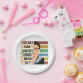 Ruth Bader Ginsburg RBG Quote Girl with B Pappteller (Party)
