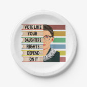 Ruth Bader Ginsburg RBG Quote Girl with B Pappteller (Vorderseite)