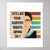 Ruth Bader Ginsburg RBG Quote Girl with B Poster (Vorne)