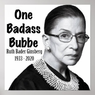 Ruth Bader Ginsburg RBG Tod Gedenken Ehrung Bubbe Poster