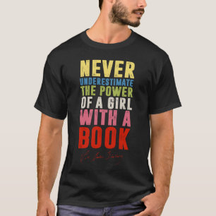 Ruth Bader Ginsburg RBG Zitat Mädchen mit Buch Fra T-Shirt
