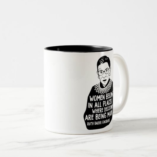 Ruth Bader Ginsburg RBG Zweifarbige Tasse (VorderseiteRechts)