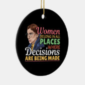 Ruth Bader Ginsburg Richterin Keramik Ornament (Rechts)