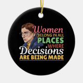 Ruth Bader Ginsburg Richterin Keramik Ornament (Vorne)