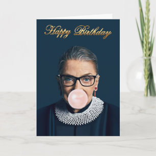 Ruth Bader Ginsburg Rosa Kaugummi Alles Gute zum G Karte