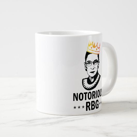 Ruth Bader Ginsburg Tasse, Notoring RBG Jumbo-Tasse (Vorderseite Rechts)