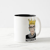 Ruth Bader Ginsburg Tasse, Rbg Tasse, Notoring RBG Zweifarbige Tasse (VorderseiteRechts)