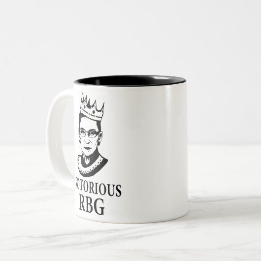 Ruth Bader Ginsburg Tasse, RBG Tasse, Notoring Rbg Zweifarbige Tasse (Vorderseite Links)