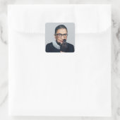 Ruth Bader Ginsburg Wall Clock Quadratischer Aufkleber (Tasche)