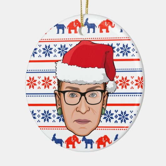 RUTH BADER GINSBURG Weihnachten Keramik Ornament (Links)