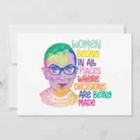 Ruth Bader Ginsburg Women gehören an allen Orten