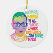 Ruth Bader Ginsburg Women gehören an allen Orten Keramik Ornament (Vorne)