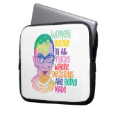 Ruth Bader Ginsburg Women gehören an allen Orten Laptopschutzhülle (Vorderseite Links)