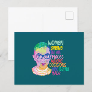 Ruth Bader Ginsburg Women gehören an allen Orten Postkarte